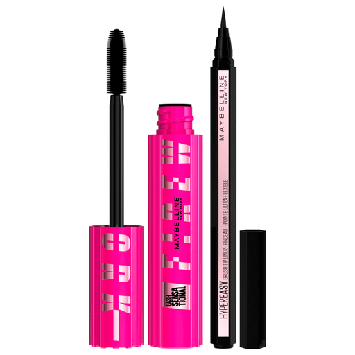 Este pack Maybelline es perfecto para que tu mirada sea el centro de atención en cualquier lugar al que vayas. Incluye una máscara de pestañas Lash Sensational Firework Washable Very Black + un delineador de ojos HyperEasy Liner Waterproof.