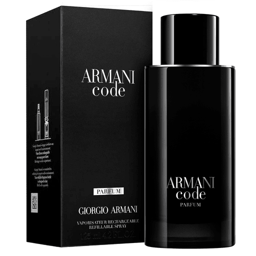 Armani Code Parfum reescribe el código de una fragancia masculina atemporal: infunde la poderosa y seductora haba tonka con notas frescas de iris, salvia y bergamota, para crear una mezcla aromática amaderada que es duradera y excepcionalmente distintiva. Una nueva seducción carismática, una confianza refinada y una autoexpresión auténtica.