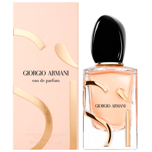 Sì Eau de Parfum es una fragancia elegante y sofisticada que combina néctar de grosella negra, fresia y Rosa de Mayo, con un fondo de madera rubia almizclada. Intensa y suave a la vez, captura la esencia de la mujer moderna: fuerte, femenina y carismática, reflejando el estilo italiano.
