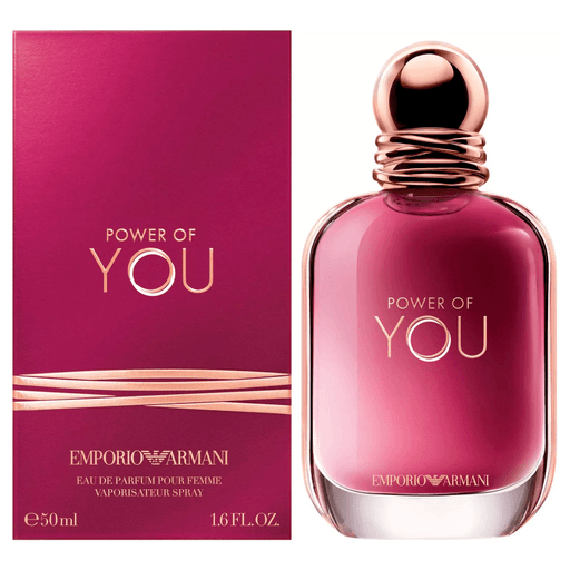 Power of You de Emporio Armani captura una nueva adicción gourmand inspirada en el resplandor exótico y la fuerza femenina. El Eau de Parfum combina la vibrante fruta de la pasión con el delicado frangipani y la sensual vainilla, creando una fragancia que irradia confianza y encanto. 