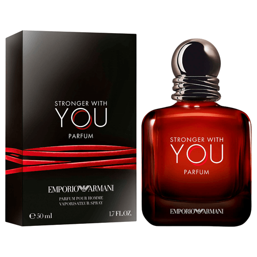 Stronger With You Parfum de Emporio Armani es una colonia masculina ambarada y cautivadora que combina un acorde de castaña con una vainilla especiada y cálida, dejando una impresión duradera de unidad y fuerza. Es una fragancia distintiva y duradera que captura una intensidad cautivadora.