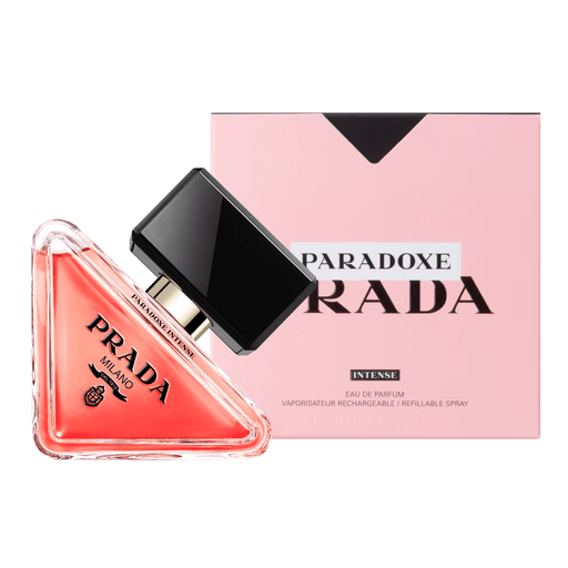 Prada Paradoxe Intense Eau de Parfum es la nueva fragancia femenina e intensa de Prada. Esta fragancia femenina explora la fuerza de lo frágil y lo delicado. El resultado es el carácter intenso de una mujer en perpetuo cambio, una mujer que desafía las convenciones para explorar una feminidad poderosa y delicada.