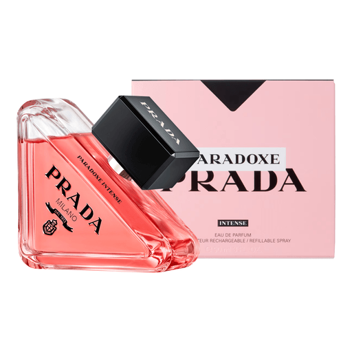 Prada Paradoxe Intense Eau de Parfum es la nueva fragancia femenina e intensa de Prada. Esta fragancia femenina explora la fuerza de lo frágil y lo delicado. El resultado es el carácter intenso de una mujer en perpetuo cambio, una mujer que desafía las convenciones para explorar una feminidad poderosa y delicada.