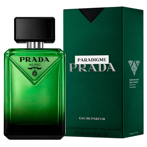 Paradigme EDP, una fragancia masculina de Prada. Una fragancia que trasciende las preconcepciones tradicionales al preguntar: ¿y si hubiera otra manera? Una pregunta que es una invitación a experimentar y abrir nuevas perspectivas. La confianza redefinida como curiosidad, la fuerza como delicadeza y el éxito como la libertad de crear tu propio paradigma. 