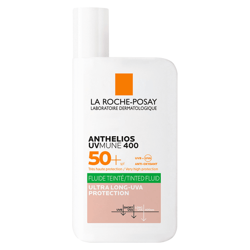 El Protector Solar Anthelios Uvmune 400 Oil Control Fluido SPF50+ 50ml es la solución perfecta para quienes buscan protección frente a los rayos UVA ultra-largos. Gracias a su tecnología oil-control, este protector solar es ultraresistente y mantiene la piel sin brillos indeseados durante todo el día. Su textura fluida ligera con acabado invisible proporciona una sensación agradable y no grasa en la piel. Además, no deja marcas blancas, lo cual lo convierte en un producto perfecto para utilizar tanto en el rostro como en el cuerpo.