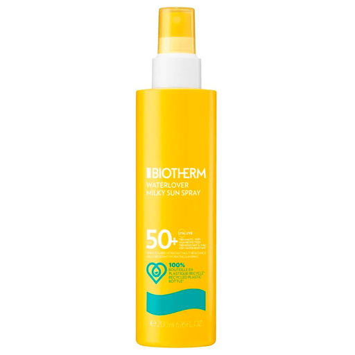 Biotherm presenta Waterlover Milky Sun Spray FPS50+, un spray protector solar con una fórmula multi-resistente para proteger tu piel de los daños de los rayos UV.