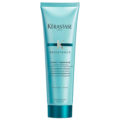 Kérastase Ciment Thermique es una crema termoprotectora para el secado y el peinado con secador, desarrollada para tratar y proteger el cabello debilitado y dañado. Reconstruye, refuerza y tonifica de forma instantánea la fibra capilar.