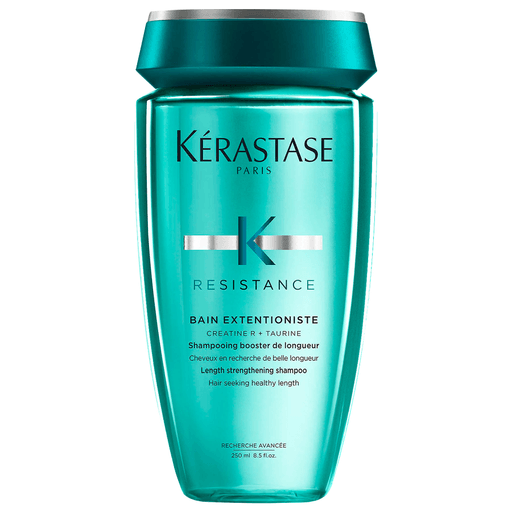 Shampoo Kerastase Bain Extentioniste, un shampoo fortalecedor que potencia el crecimiento del cabello desde la raíz hasta las puntas.
