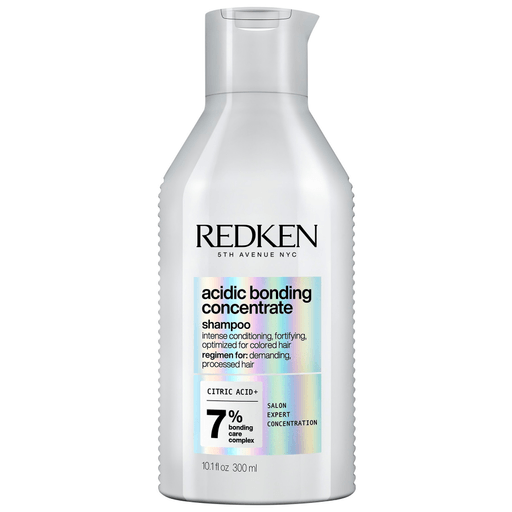 El shampoo Acidic Bonding Concentrate es la solución Profesional de Redken para la reparación, protección, transformación y nutrición del cabello. Recomendado para cabello dañado y debilitado.
