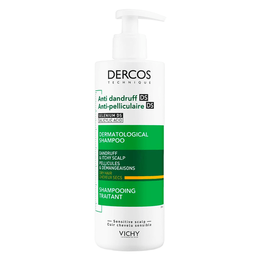 Shampoo tratamiento anticaspa que regula el microbioma y elimina el 100% de las partículas visibles. Vichy Dercos Anticaspa es ideal para hombres y mujeres que sufren de caspa y/o de picazón.