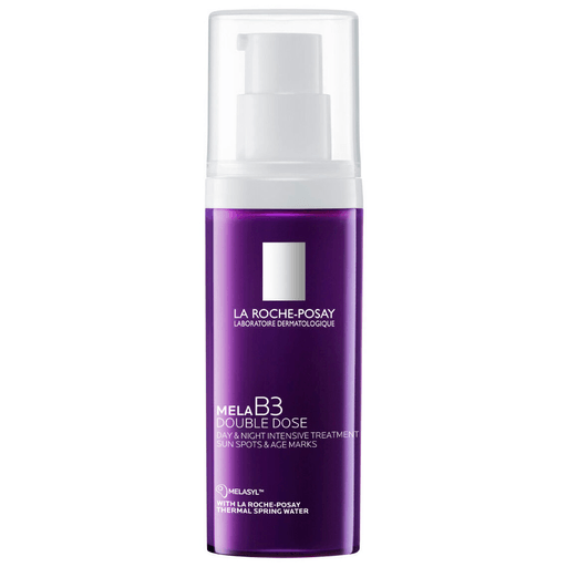 Mela B3 Double Dose de La Roche-Posay es un tratamiento corrector intensivo diseñado para combatir manchas oscuras, marcas post-acné y el tono irregular. Su fórmula combina el revolucionario activo Melasyl (que intercepta el exceso de melanina) con un 10% de Niacinamida pura.