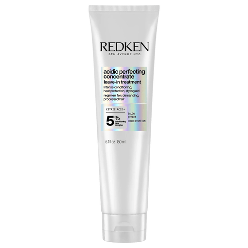 Este tratamiento sin enjuague Leave-in de Redken Acidic Bonding Concentrate proporciona protección contra el calor hasta 230°, suaviza, domina el encrespamiento, añade brillo y acondiciona intensamente para ayudar a reducir la rotura del cabello.